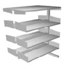 Library Double Sided Flat Shelving Add-On  750x300x1500h