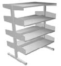 Library Double Sided Flat Shelving Starter  900x300x1500h