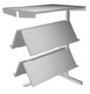 Library Double Sided Display Shelving Add-On 750x250x1500h
