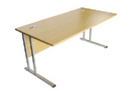 Beech or Light oak mfc Rectangular Desks