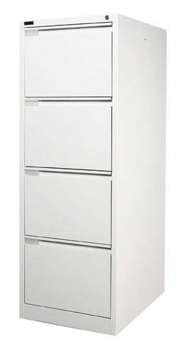 White 4 Drawer Filing Cabinet 470x620x1320
