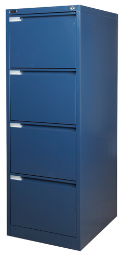 Blue 4 Drawer Filing Cabinet 470x620x1320