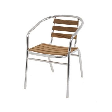 Outdoor  Caf Chair with wood slats