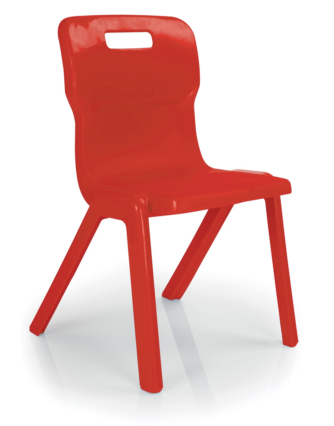 Titan One Piece Classroom Chair in Red