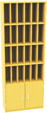 24 postal hole unit with doors and shelf below 1906x500x386