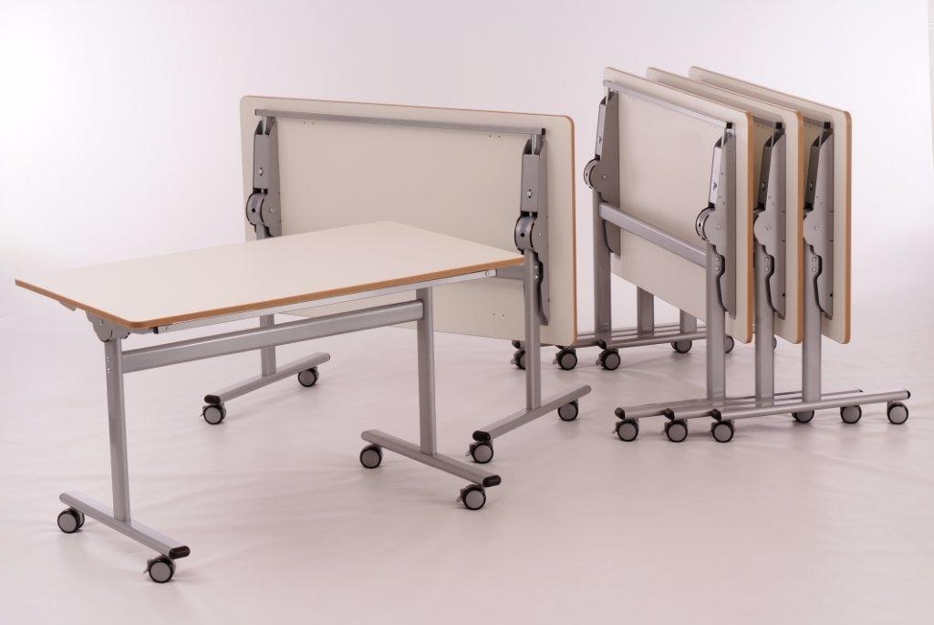 Deluxe folding tilt top table with castors