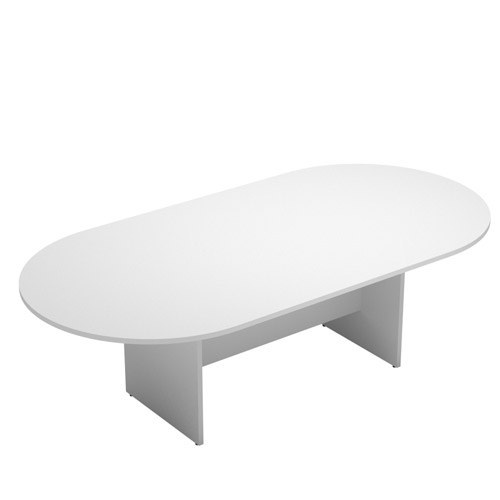 White oval table