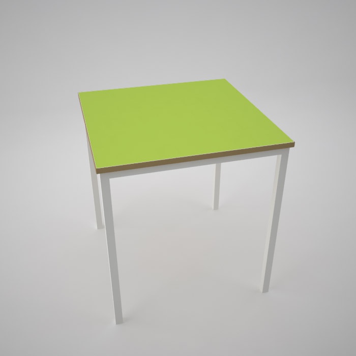 Contemporary colour top  table Apple Green with polished MDF edge or white edge
