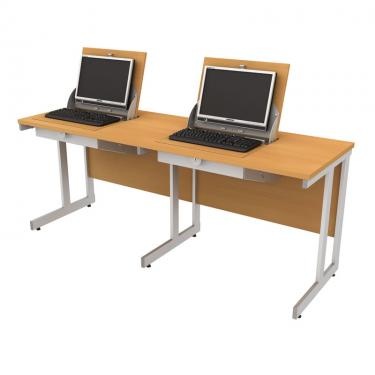 Smart top ICT double desk 1800w or   1650w x 600d x720h with 2 flip up lids left or right handed