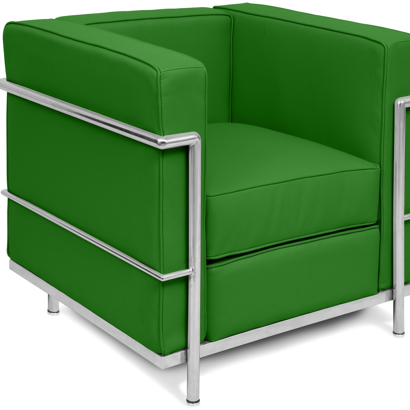 Bright coloured Corbusier style armchair Green