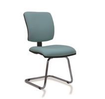Fairway cantilever visitors chair with black or chrome frame options , various fabric colours