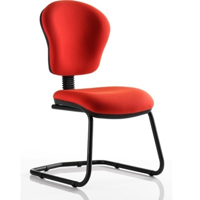 Ascot cantilever visitors chair with black or chrome frame options , various colours