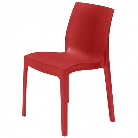 Strata Indoor or Outdoor polypropylene chair stacks 8 high red