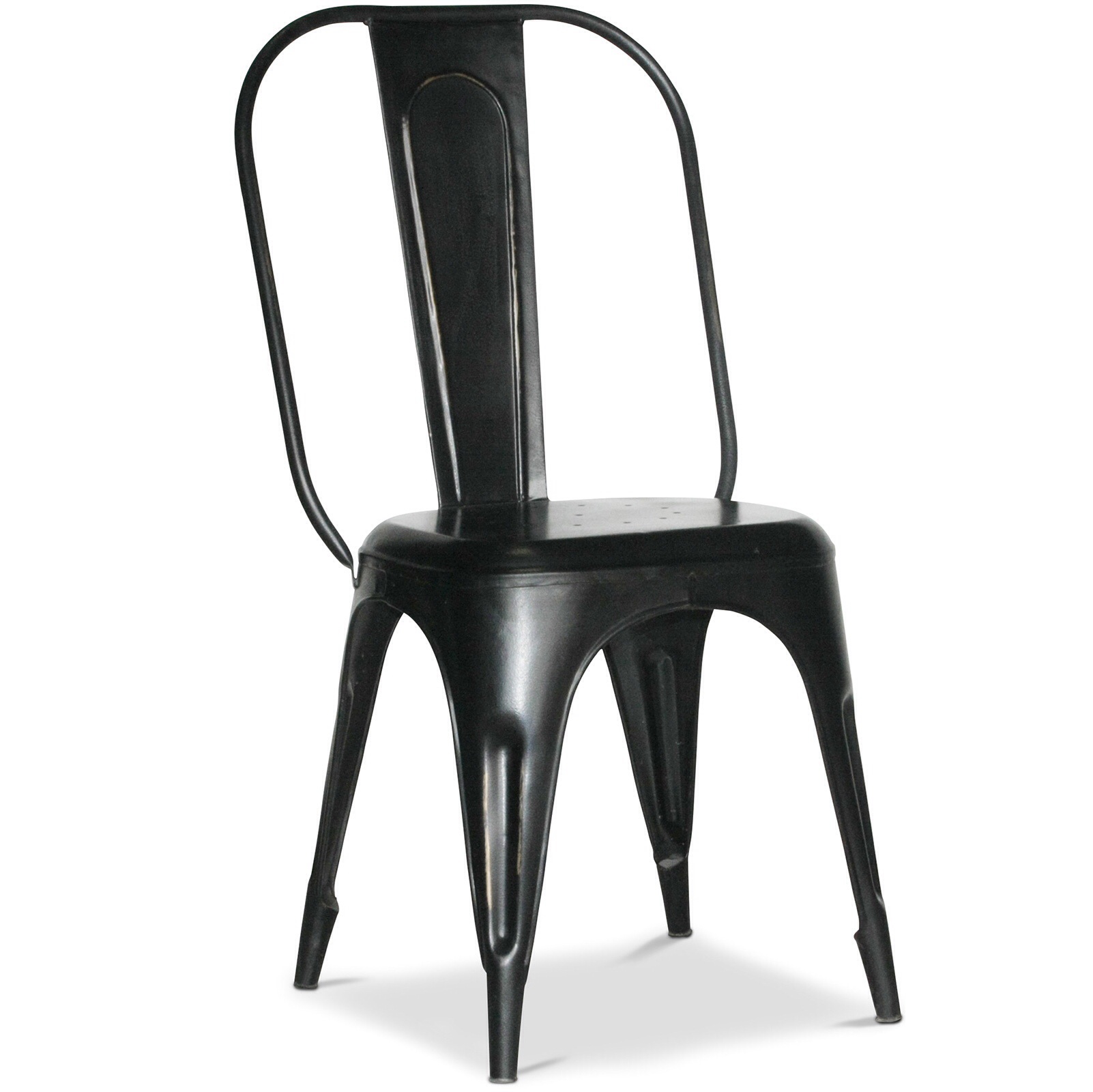 Bistro Retro Chair 450 mm high weathered Black