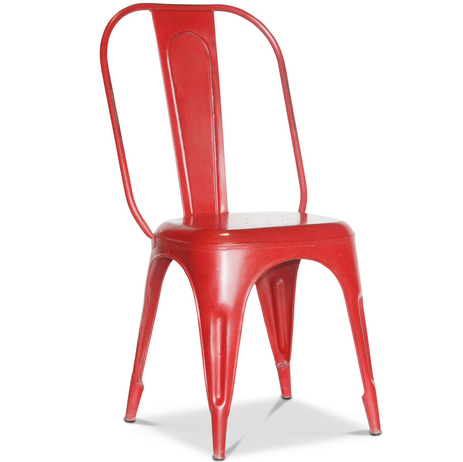 Bistro Retro Chair 450 mm high weathered Red