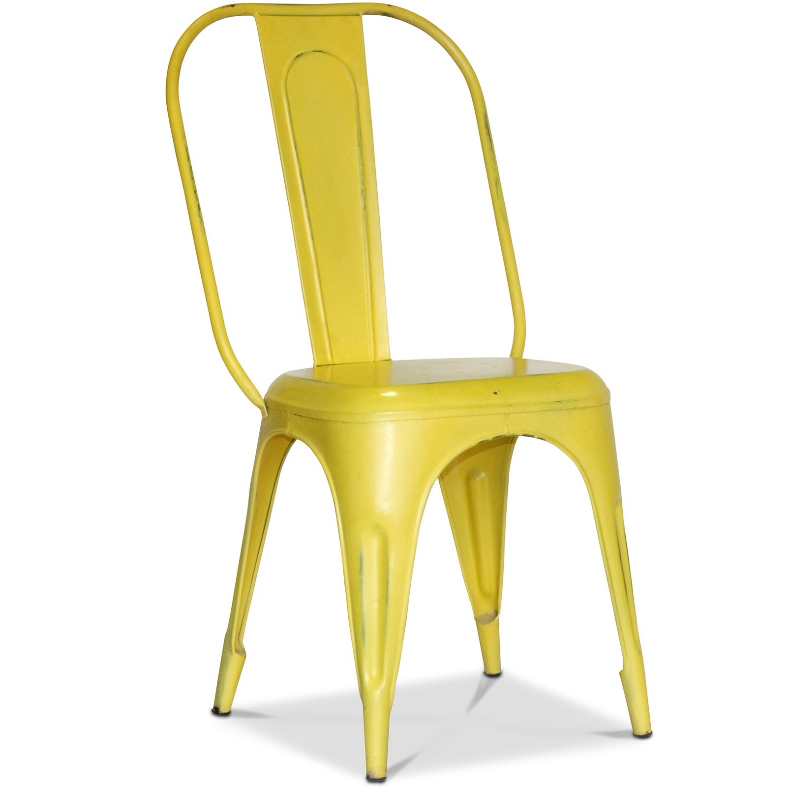 Bistro Retro Chair 450 mm high weathered Yellow