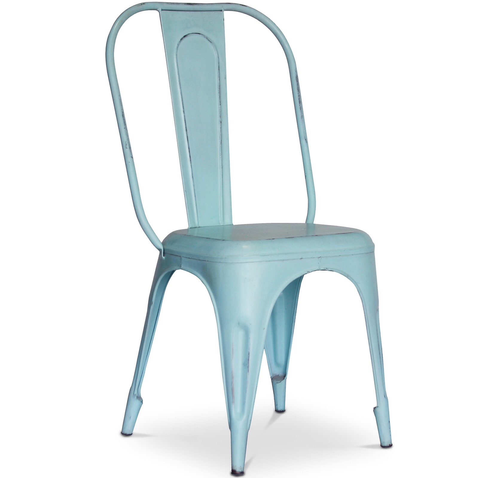 Bistro Retro Chair 450 mm high weathered Light Blue