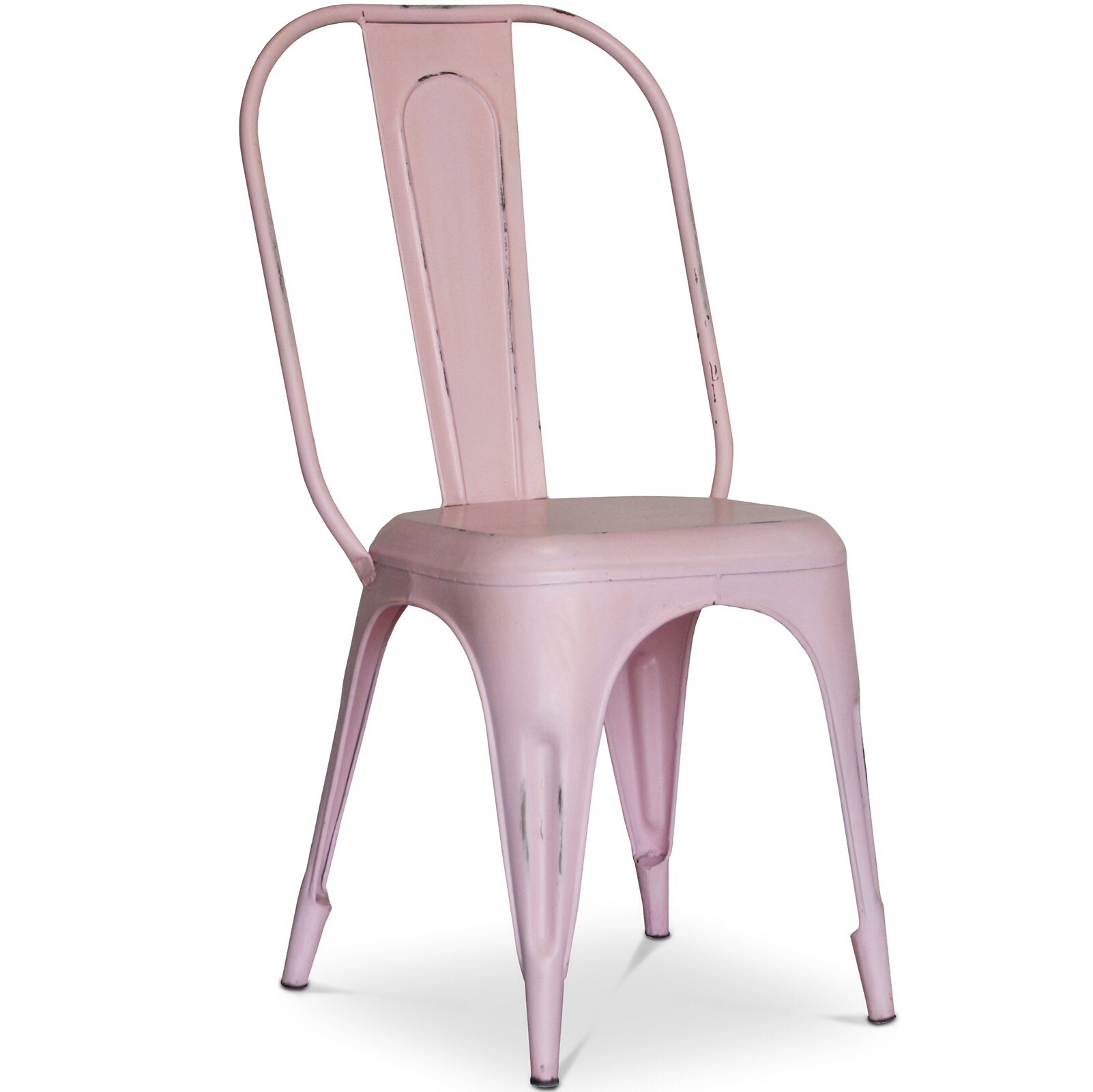 Bistro Retro Chair 450 mm high weathered Pink