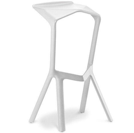 Designer stacking stool White