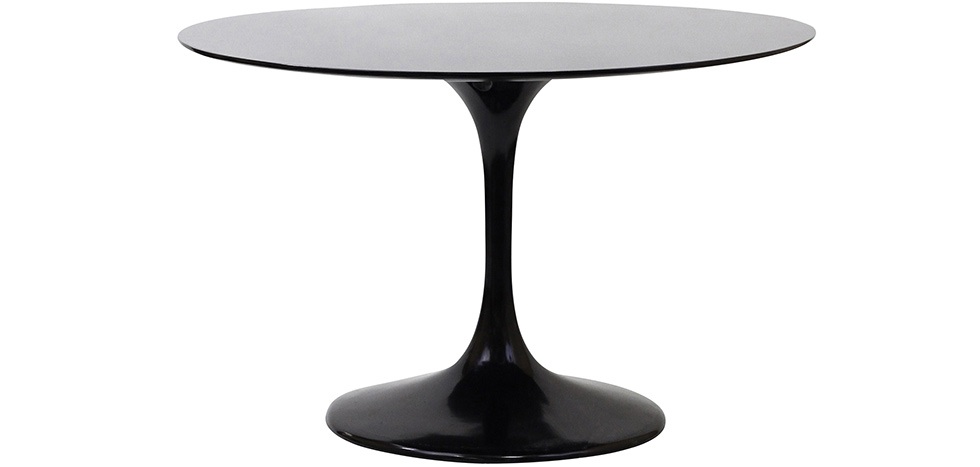 Contemporary Fibreglass Table 1200 mm round Black