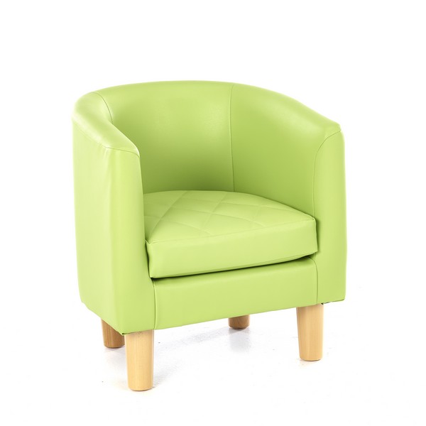Green Quilted Tub Chair
