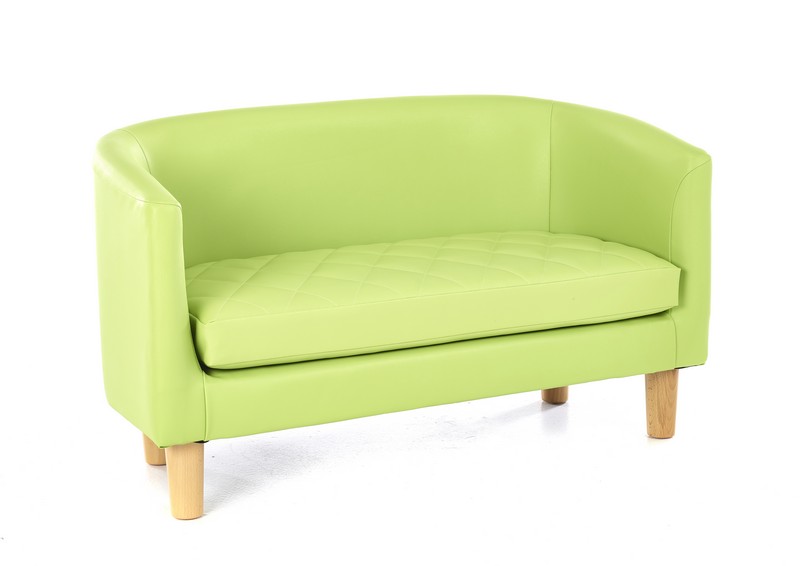 Green Quilted Tub Sofa