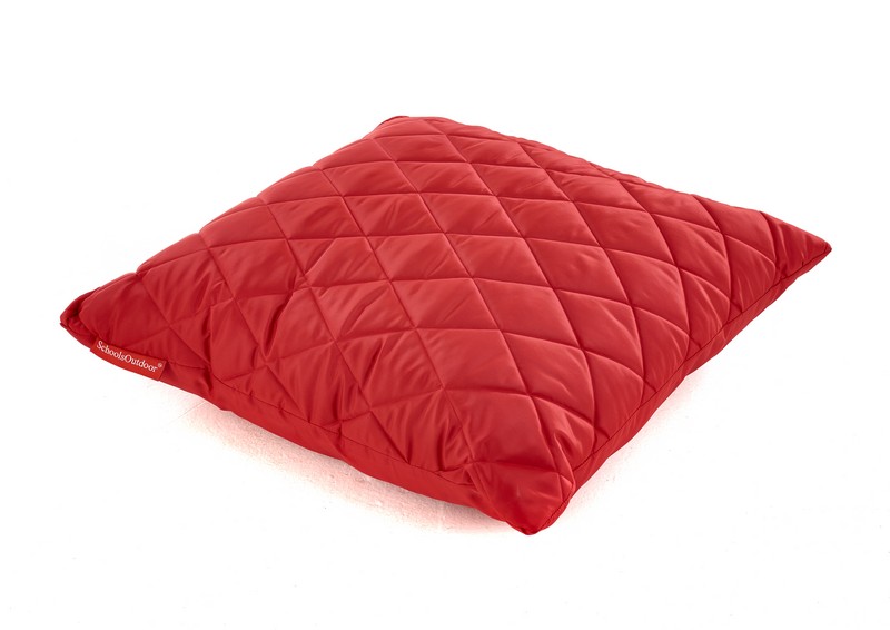 Red Medium Outdoor Quilted Cushion