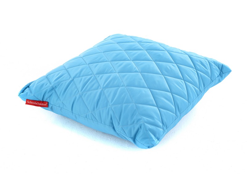 Blue Small Outdoor Quilted Cushion