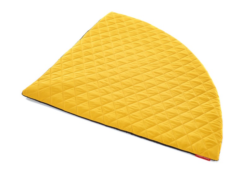 Yellow Quilted Corner Circle Mat