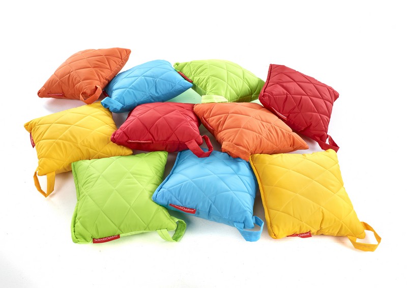 Quilted Square Outdoor Cushions Set of 10 
