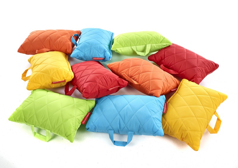 Quilted Rectangular Outdoor Cushions Set of 10 