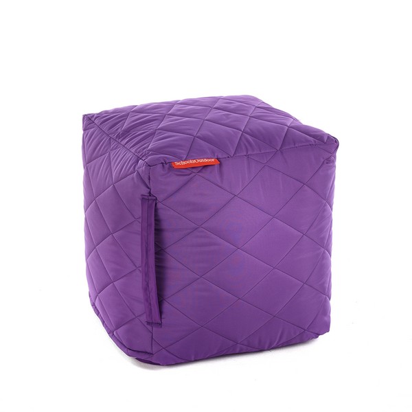 Large Outdoor Quilted Cube Purple