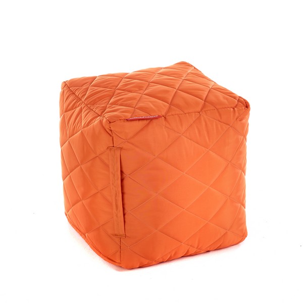Large Outdoor Quilted Cube Orange
