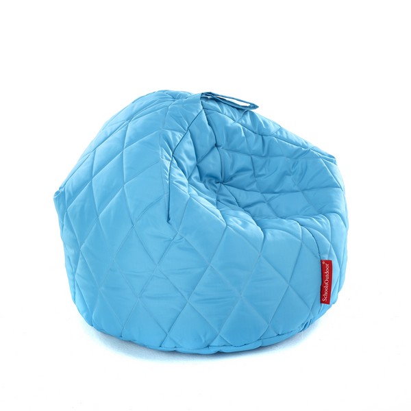 Large Outdoor Quilted Beanbags Blue