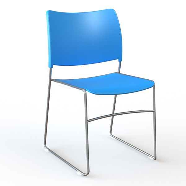 zlite high density stacking chair 4 colours with integral linking device