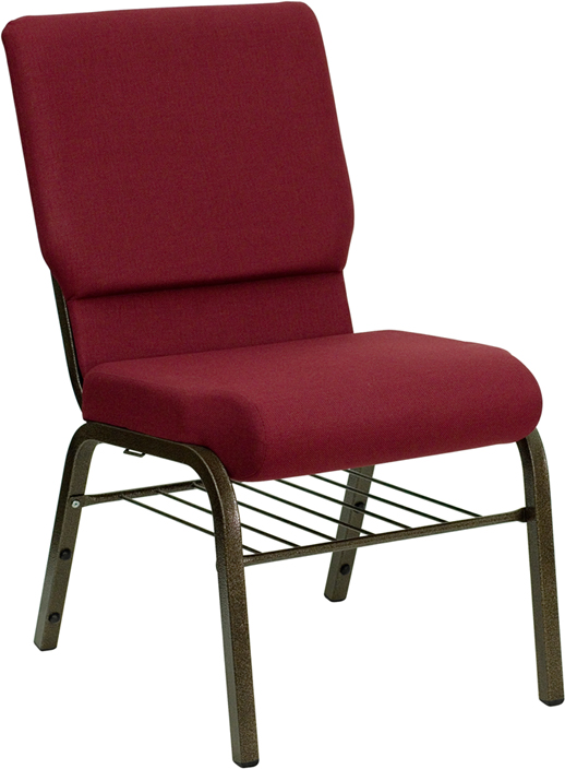 Church stacking chair plain burgundy
