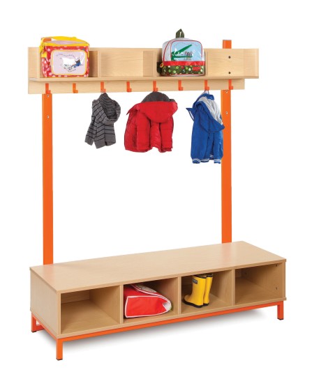 Cloakroom top with 4 open compartments