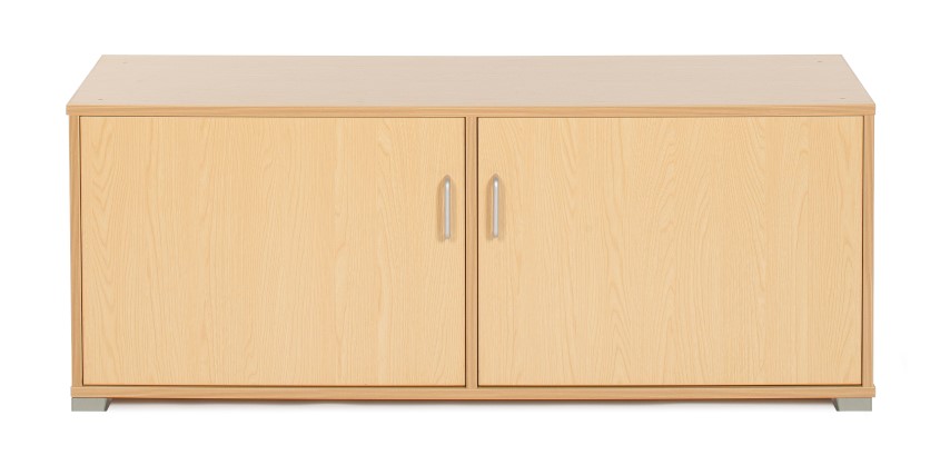 Four bay low level cupboard in Japanese Ash