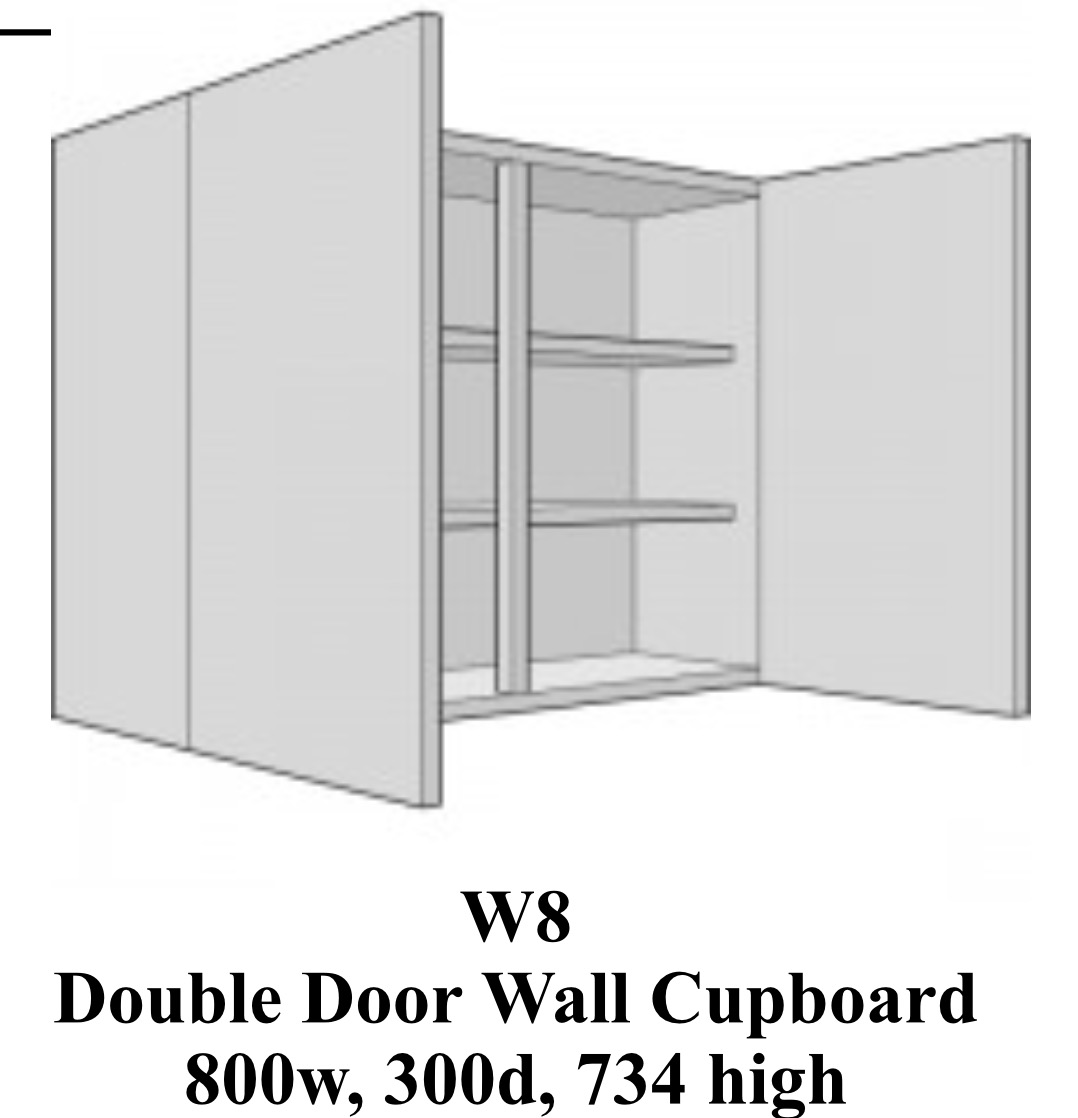 Double  door laboratory classroom wall cabinet 800 wide