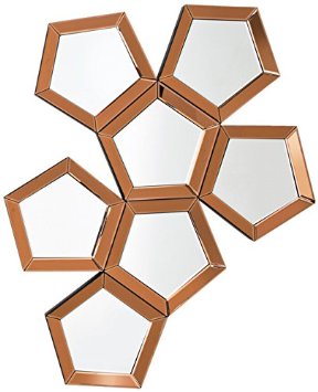 Designer Mirror 1110 X 840 mm copper shapes