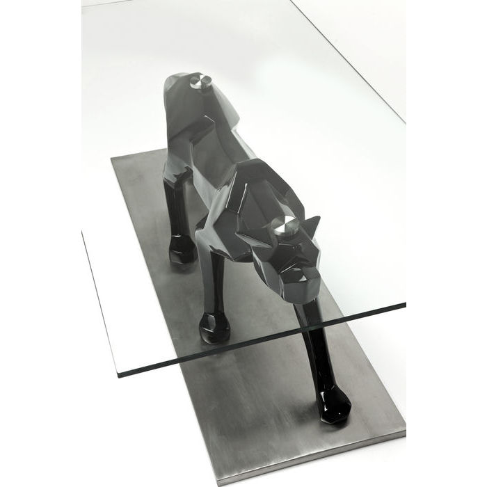 Designer Panther Coffee table fibreglass and glass 1400x700x480