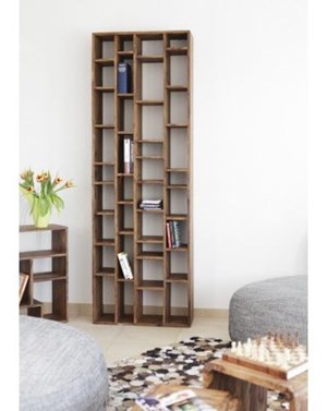 Designer 36 compartment wooden bookcase 2100h X 250d X 700w