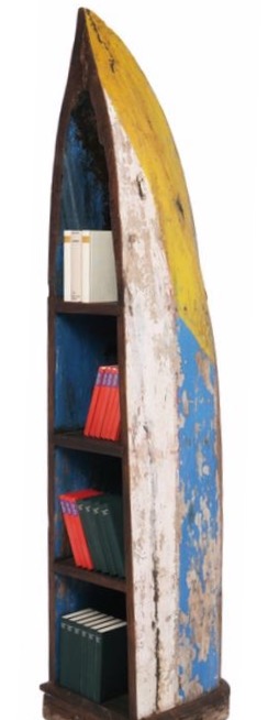 Designer Canoe wooden bookcase  2200h X 450d  X 500w