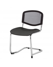 Iso mesh Stacking Chrome Cantilver Conference and Training Chair Royal Blue , Black , Burgundy