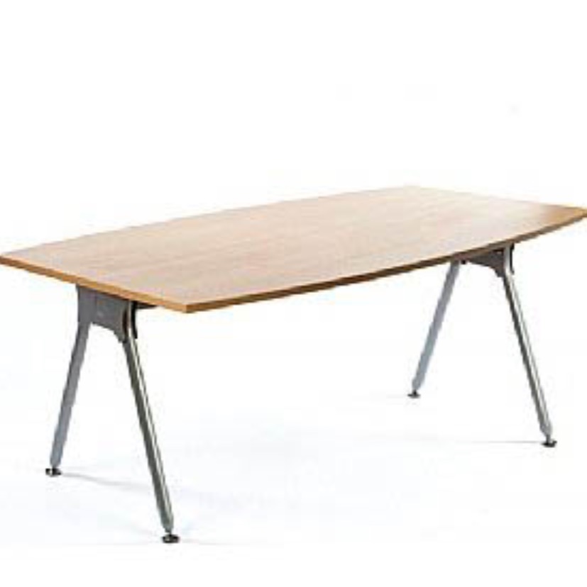 A frame boat shape boardroom meeting table 1800 x 1200 in Beech , Oak , Walnut , Cherry , White or Grey