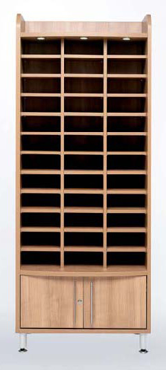 Deluxe Adjustable 36 Pigeon Hole Cabinet 800x556x2040h with double door cupboard