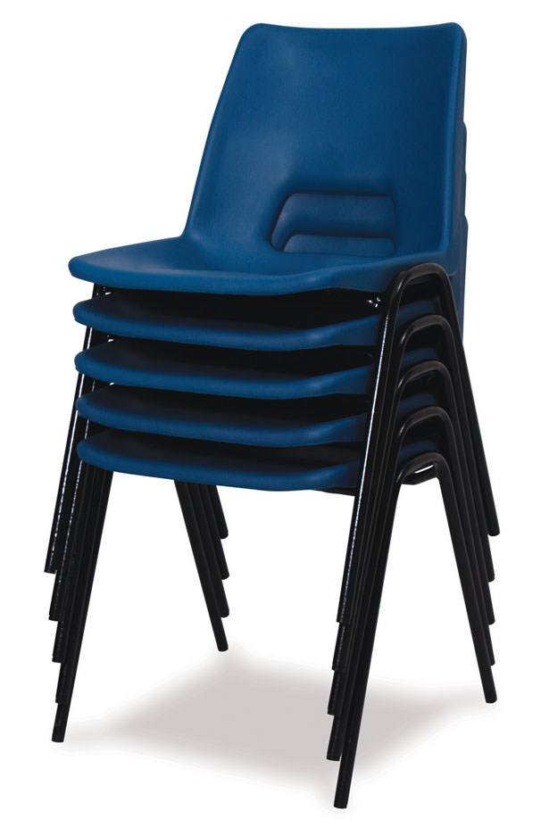 Advanced  4 leg frame poly chair with seat pad 430 or 460 mm high