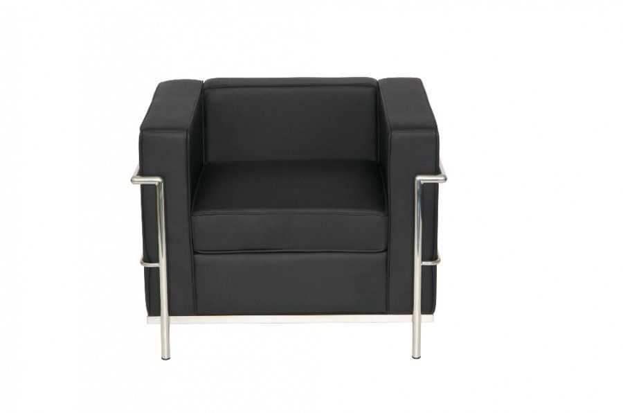 Affordable Corbusier style armchair Black