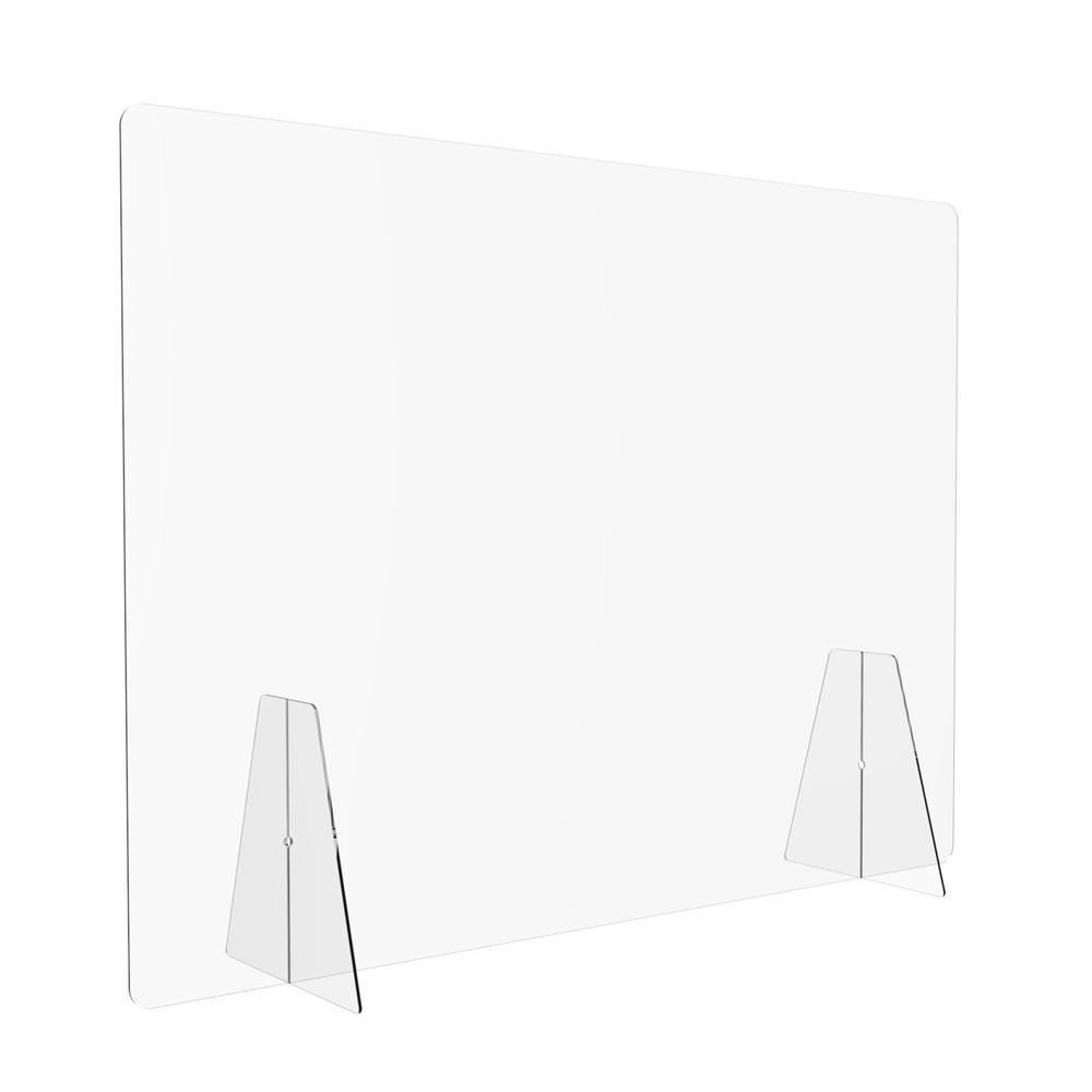 Budget  Flat Pack Acrylic Cough / Sneeze Screen , 600 mm and 750mm High Freestanding , Quick Delivery , Various sizes