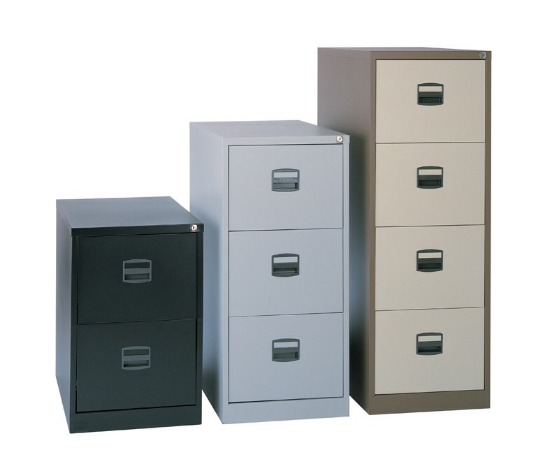 Anti Tilt Budget Contract Economy Filing Cabinets 2,3,4 drawer in Grey,Black,Coffee & Cream